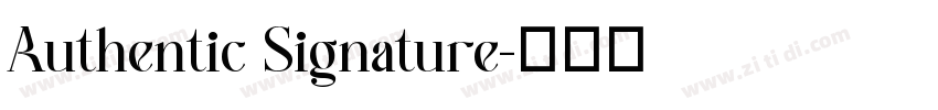 Authentic Signature字体转换